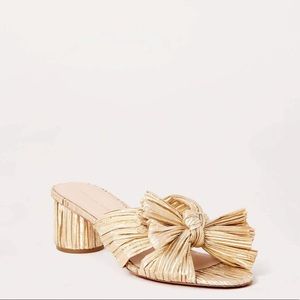 Gold Loeffler Randall Emilia sz7 in box new worn